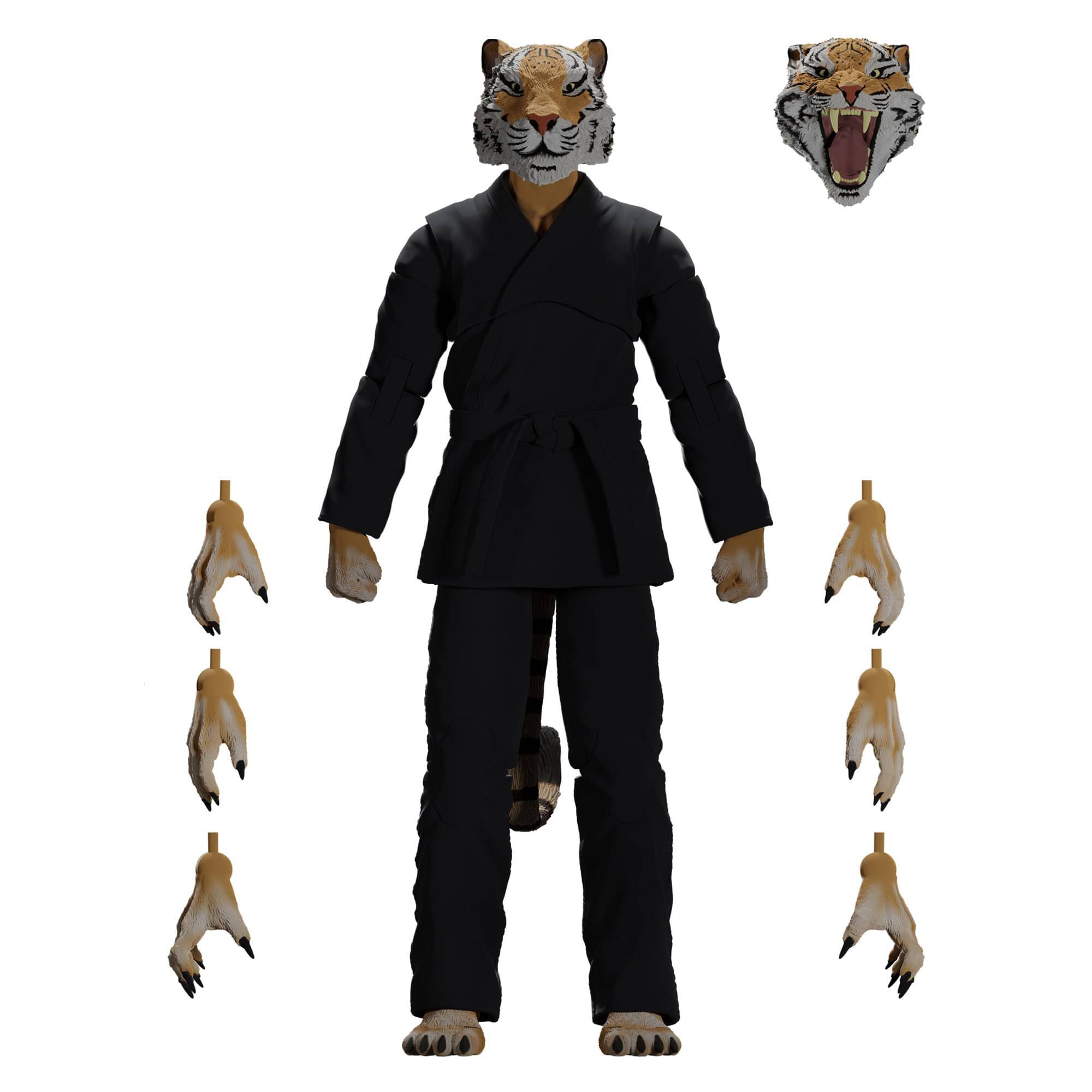 Zoo Jitsu Fighters 6 Inch Action Figure | Tiago the Tiger with Black Gi