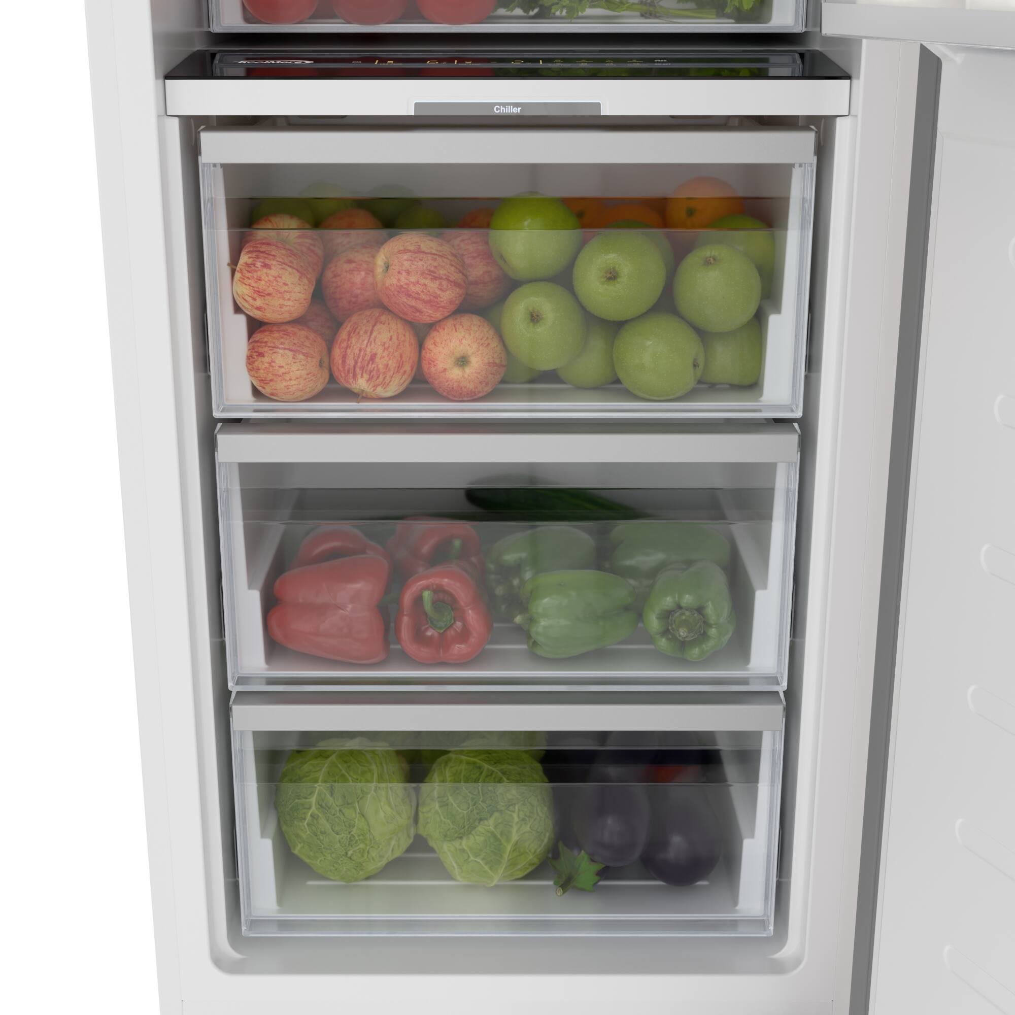 Alt View 6. Koolmore - 24 In Panel Ready Refrigerator Column With 12.5 Cu. Ft. capacity, Water Dispenser, Frost Free - White.