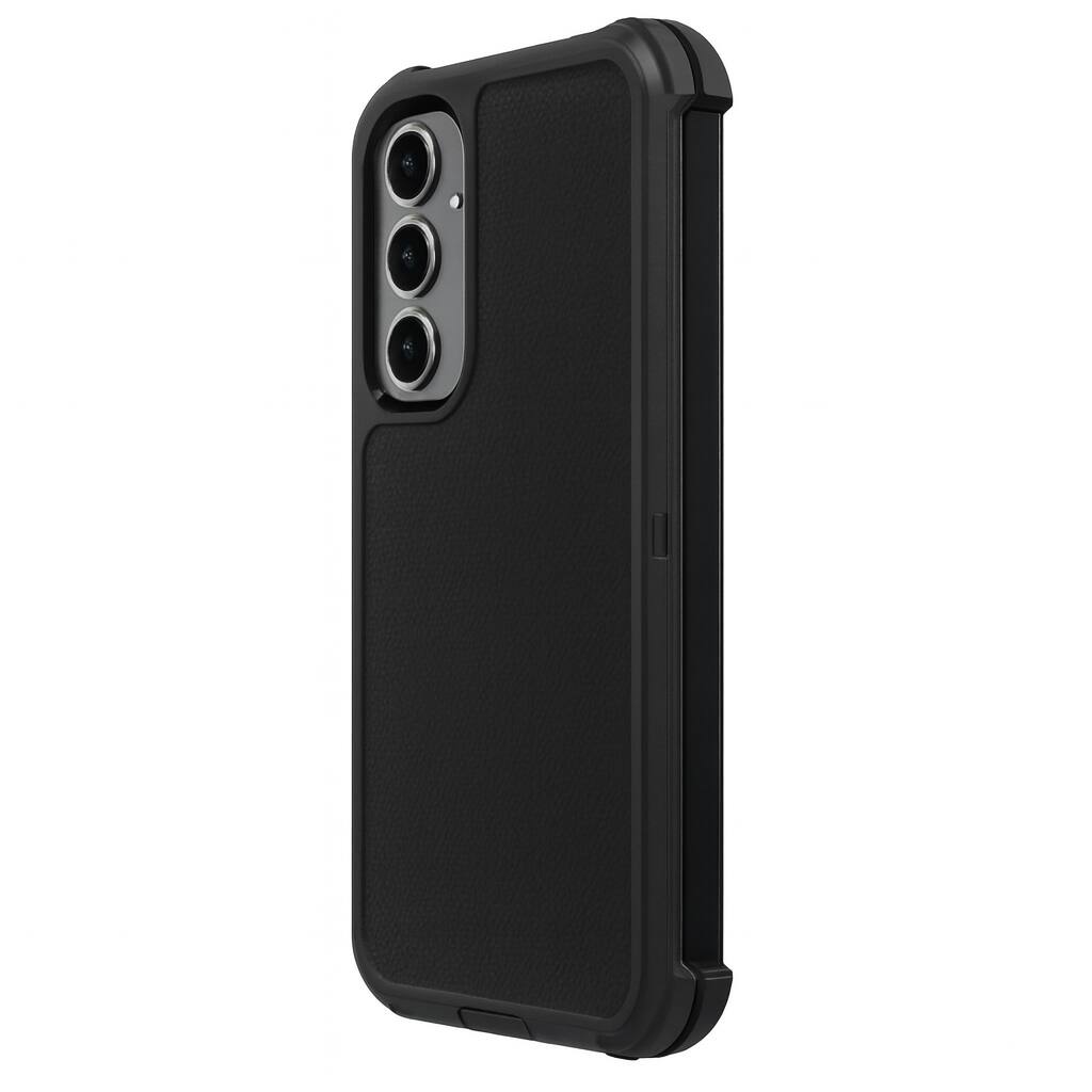 Left. OtterBox - Otterbox Samsung Galaxy S24 Fe Defender Series Case, Black - Multi.