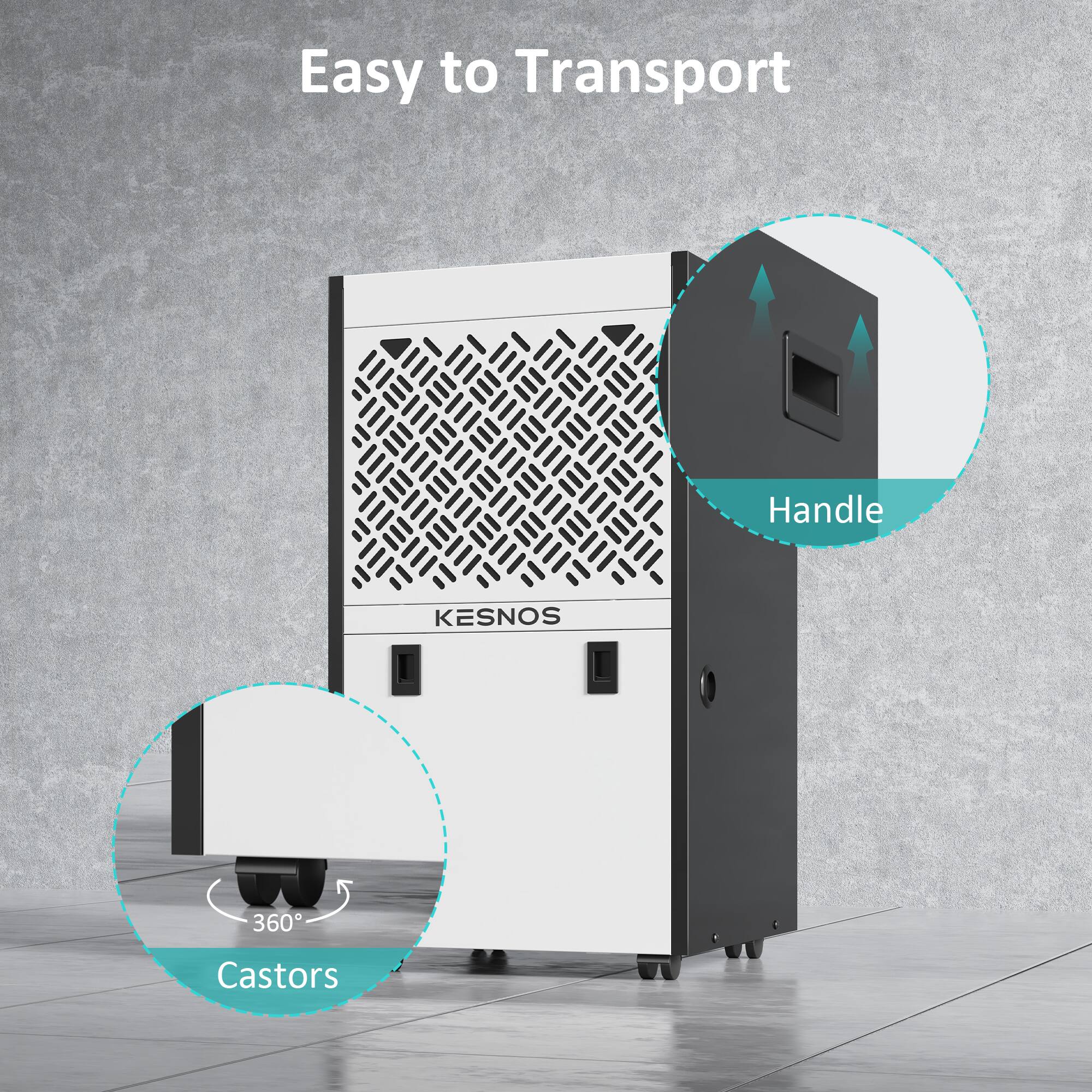 Easy to Transport

Handle

Casters

KESNOS