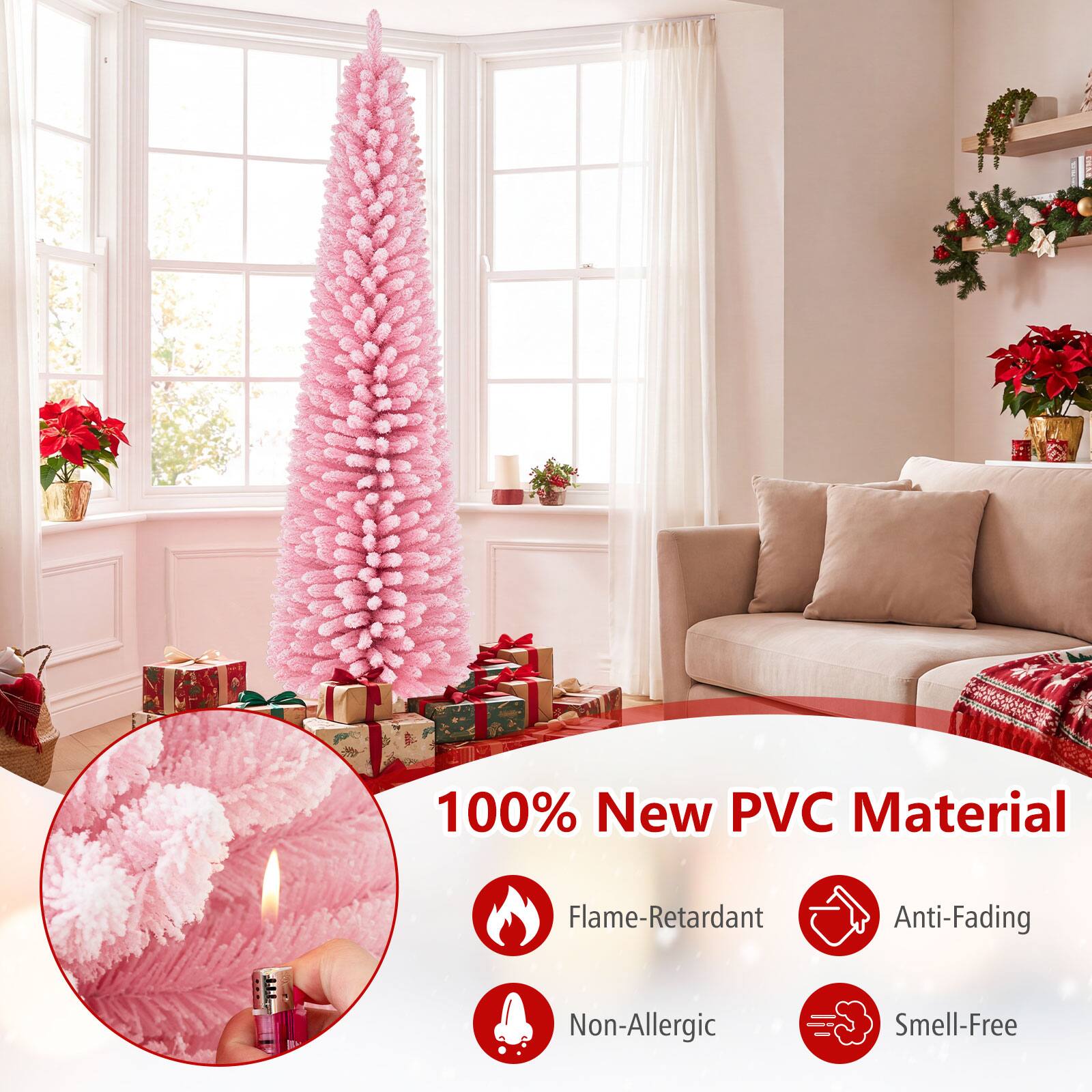 100% New PVC Material  
Flame-Retardant  
Anti-Fading  
Non-Allergic  
Smell-Free