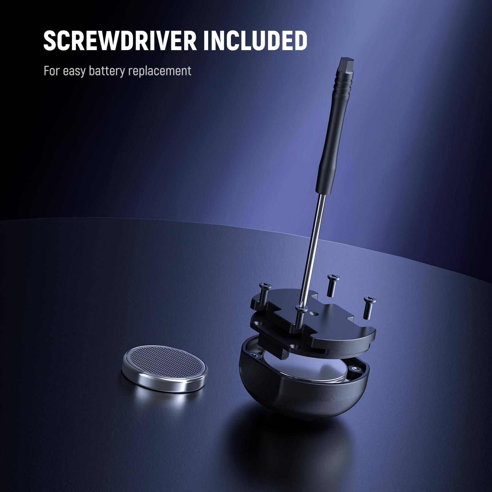 SCREWDRIVER INCLUDED  
For easy battery replacement