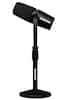 Front. Shure - MV7+ Podcast Microphone + Stand - USB-C & XLR Outputs for Podcasting, Live Streaming, Music Recording & Youtube Content - Black.