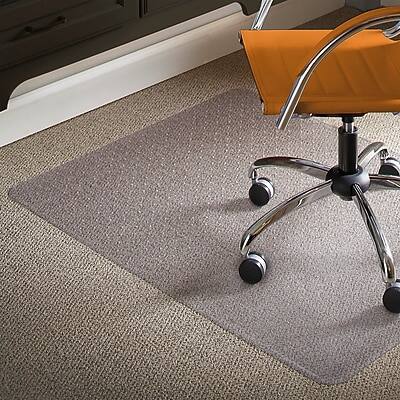 Alt View 1. ES Robbins - ES Robbins Natural Origins Carpet Chair Mat, 46" x 60'', Low-Pile, Clear (ESR141052) - Clear.