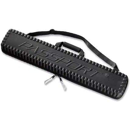 Front. Flying Fisherman - Flying Fisherman Passport Travel Rod Case - Black - Black.