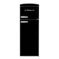 Unique Appliances - 21 in. Wide Classic Retro 7.5cu.ft Compact Top Freezer Refrigerator - Midnight Black