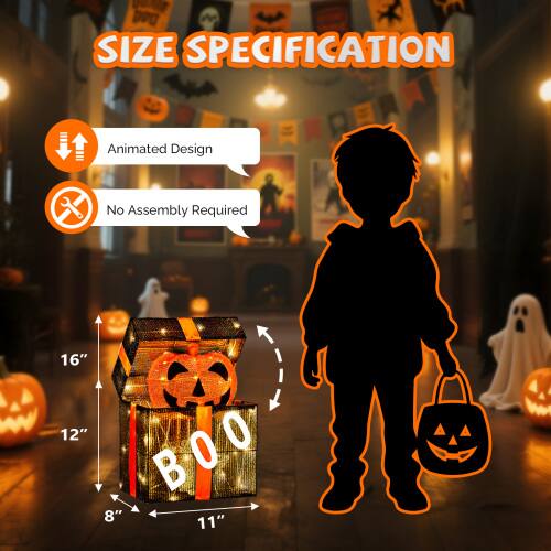 SIZE SPECIFICATION
Animated Design
No Assembly Required
16" 12"
8" 11"