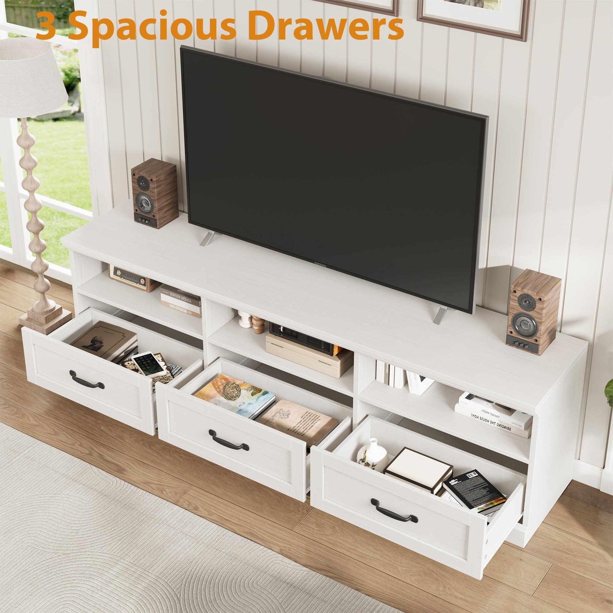 3 Spacious Drawers