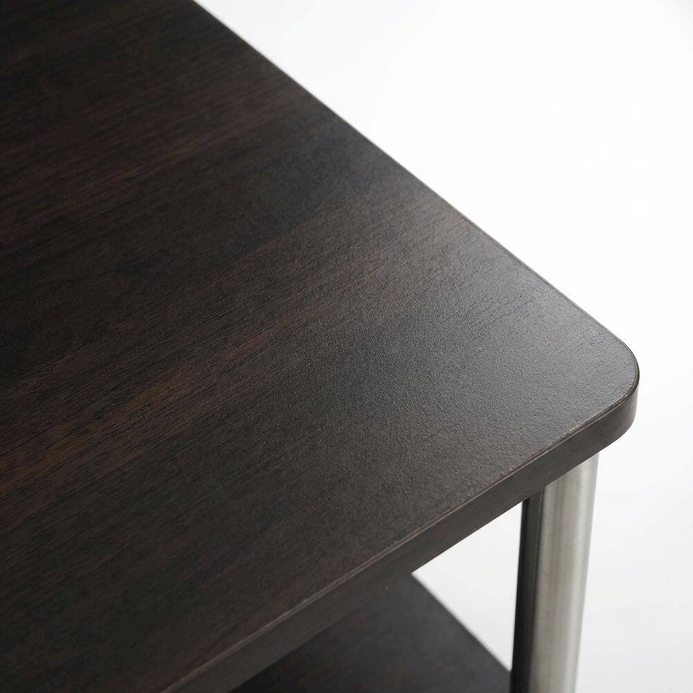 Alt View 4. FurniFact - TV stand in sleek design with ample storage and sturdy build - Brown.