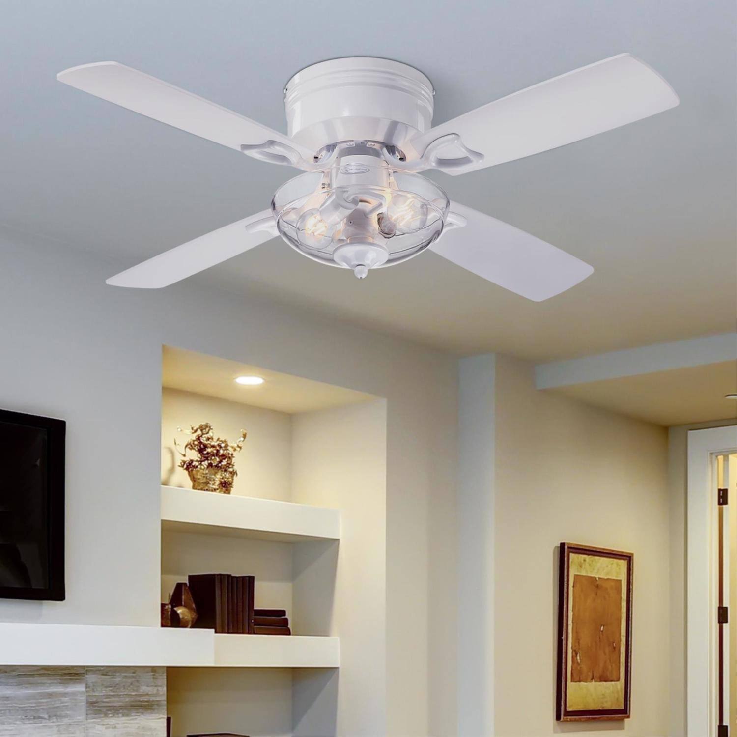 Angle. Westinghouse - Westinghouse Hadley 42 in. White LED Indoor Ceiling Fan.