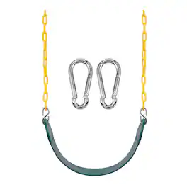 Sorbus - Heavy Duty Swing Seat Color with 66” Rust-Resistant Chain, Playground Swing Set Accessories, 1 Pack - Green
