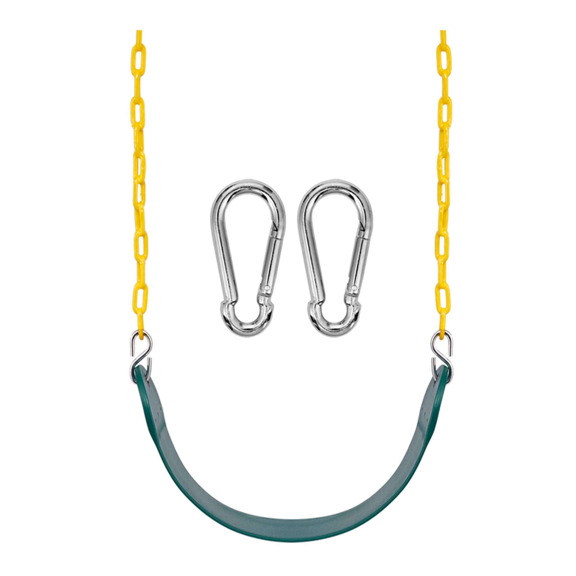 Front. Sorbus - Sorbus Heavy Duty Swing Seat Green Color with 66” Rust-Resistant Chain, Playground Swing Set Accessories, 1 Pack - Green.