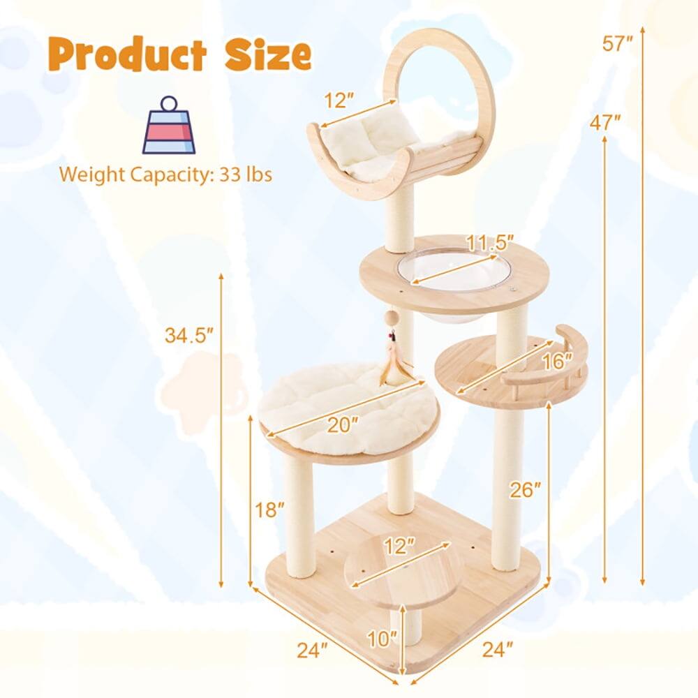 Product Size: 12" x 57" x 47"  
Weight Capacity: 33 lbs  
Dimensions: 11.5" x 34.5" x 16" x 20" x 18" x 26" x 12" x 24" x 10" x 24"