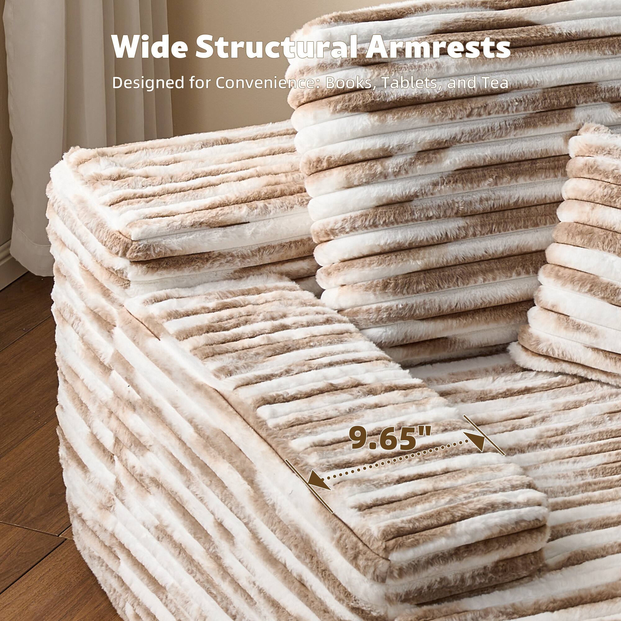 Wide Structural Armrests  
Designed for Convenience: Books, Tablets, and Tea  
9.65"