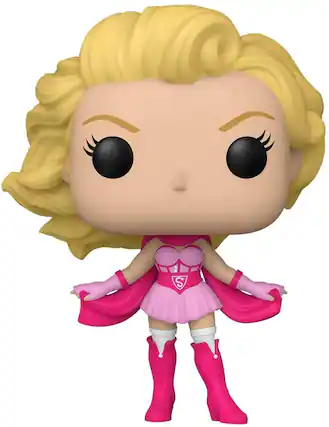 Front. Funko - DC Comics Funko POP Vinyl Figure | Breast Cancer Awareness Bombshell Supergirl - Pink.