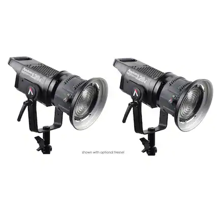 Aputure 120d II shown with optional fresnel