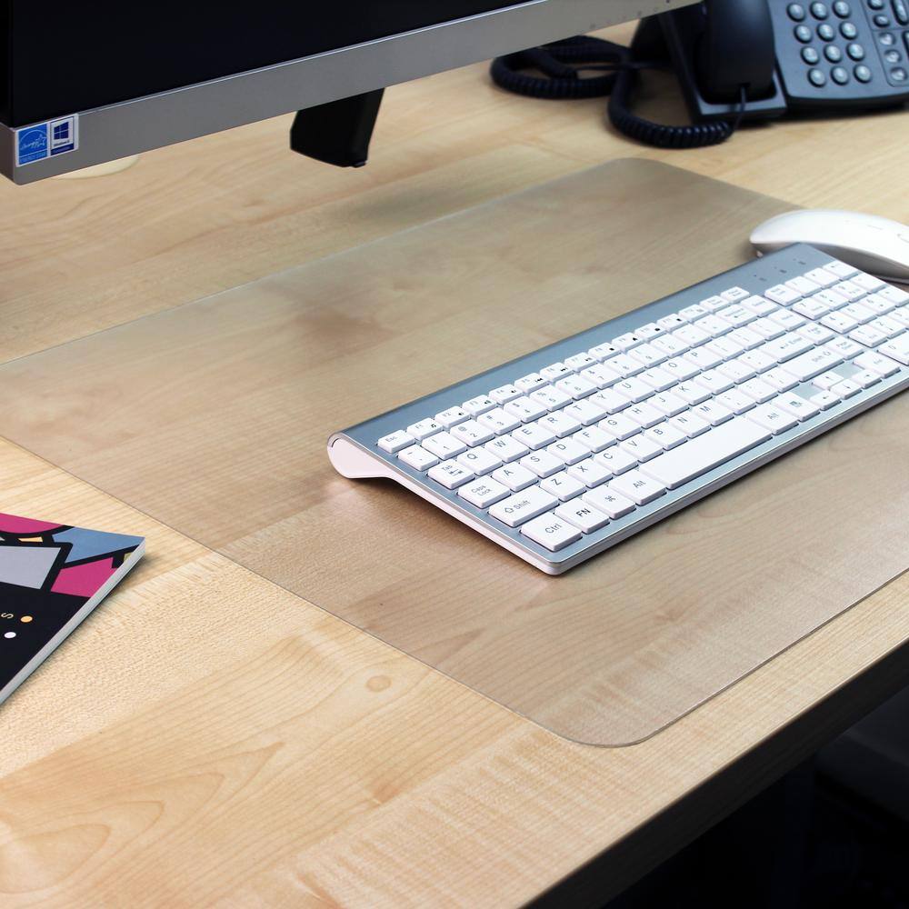 Alt View 4. Floortex - Desktex Polycarbonate Desk Pad - 17" x 22" - Clear.