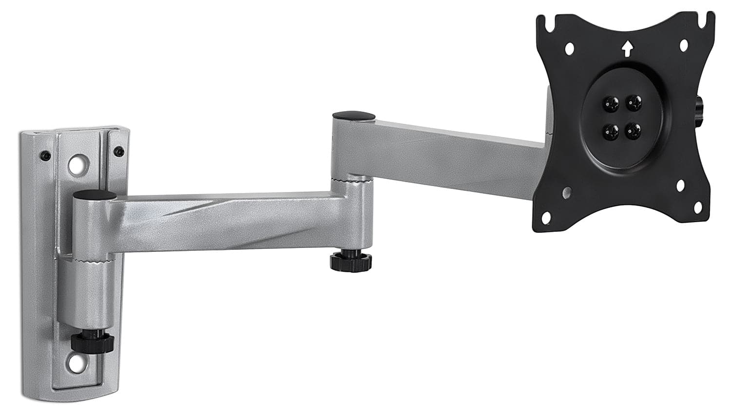 Alt View 6. Mount-It! - Full Motion Lockable RV TV Mount for 22–42" Screens, Tilts & Swivels (55° Up, 35° Down), 15.3" Extension, 33 lb Cap. - Silver.