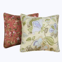 Greenland Home Fashions - Greenland Home Fashion Blooming Prairie Decorative Pillow Pair - 16x16" - Multi