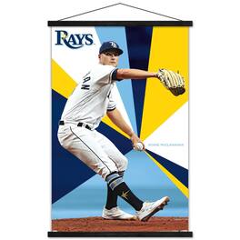 Trends International - Shane McClanahan Tampa Bay Rays 24" x 34.75" Magnetic Framed Player Poster - Multicolor