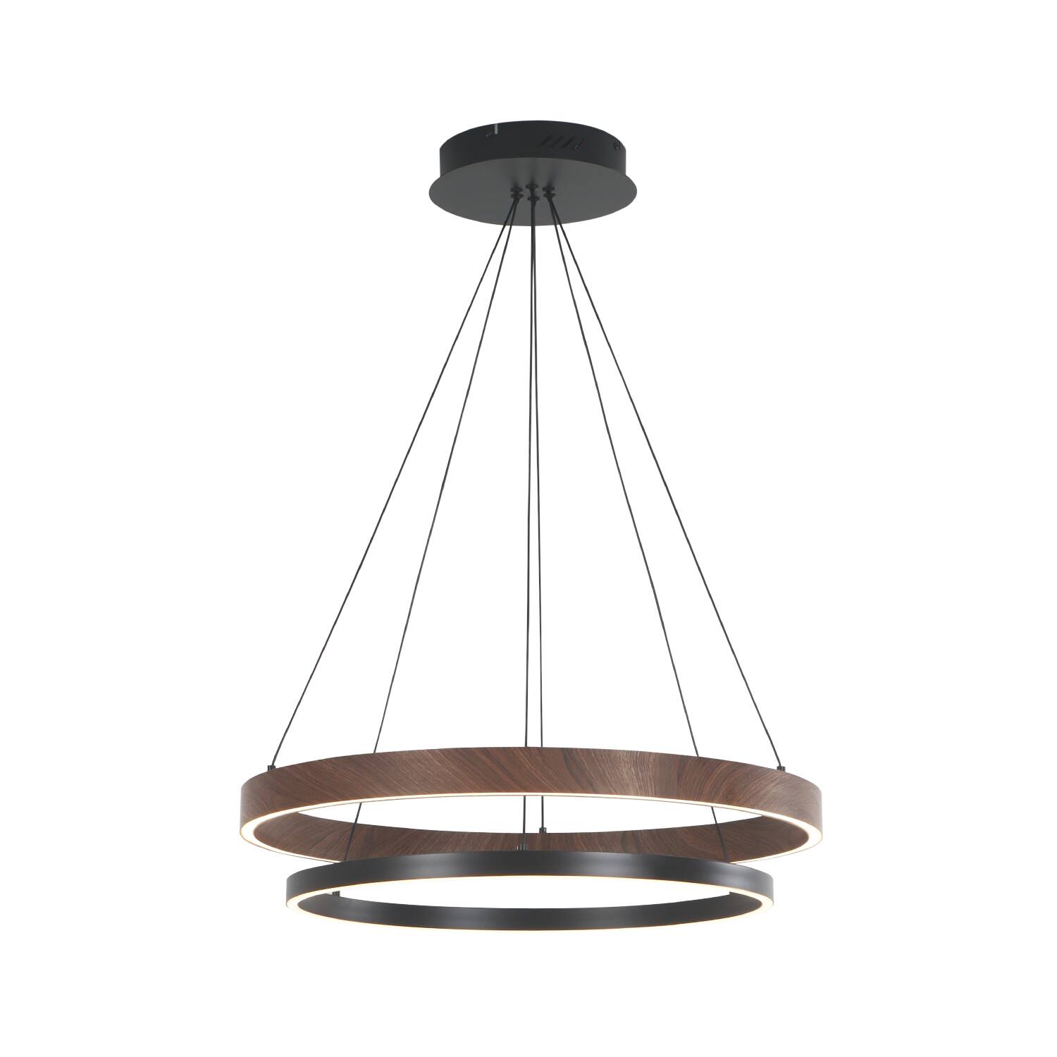 Umeiluce 23.6 Inch LED Ring Chandelier Lighting Tiered Halo Light ...