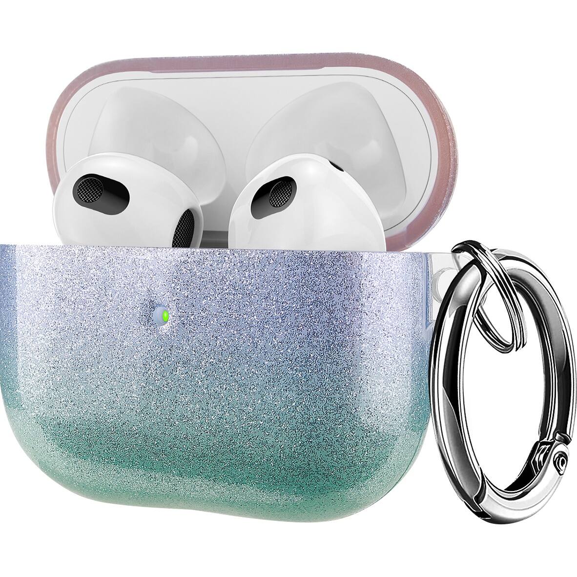Alt View 14. SaharaCase - Sparkle Series Case for Apple AirPods 3 (3rd Generation) - Blue/Green.