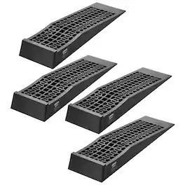 VEVOR - Car Ramps, 4 PCS 20000 lbs GVW Capacity, 2.56 in Lift Height, Portable Low Profile Car Service Ramps for Home Garage - Black