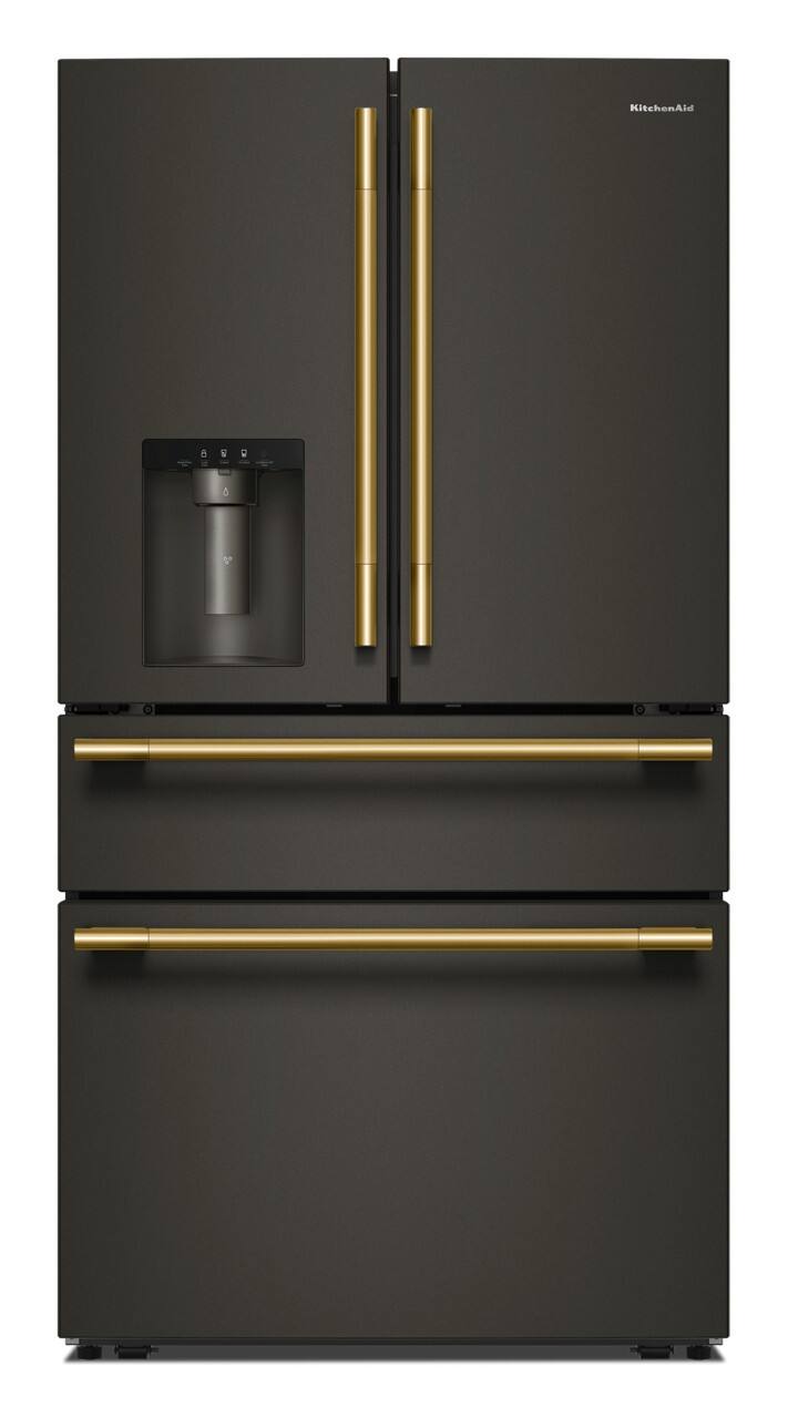 Alt View 8. KitchenAid - 29 Cu. Ft. French Door Refrigerator with Exterior Water and Ice and FreshChill - Black Ore.