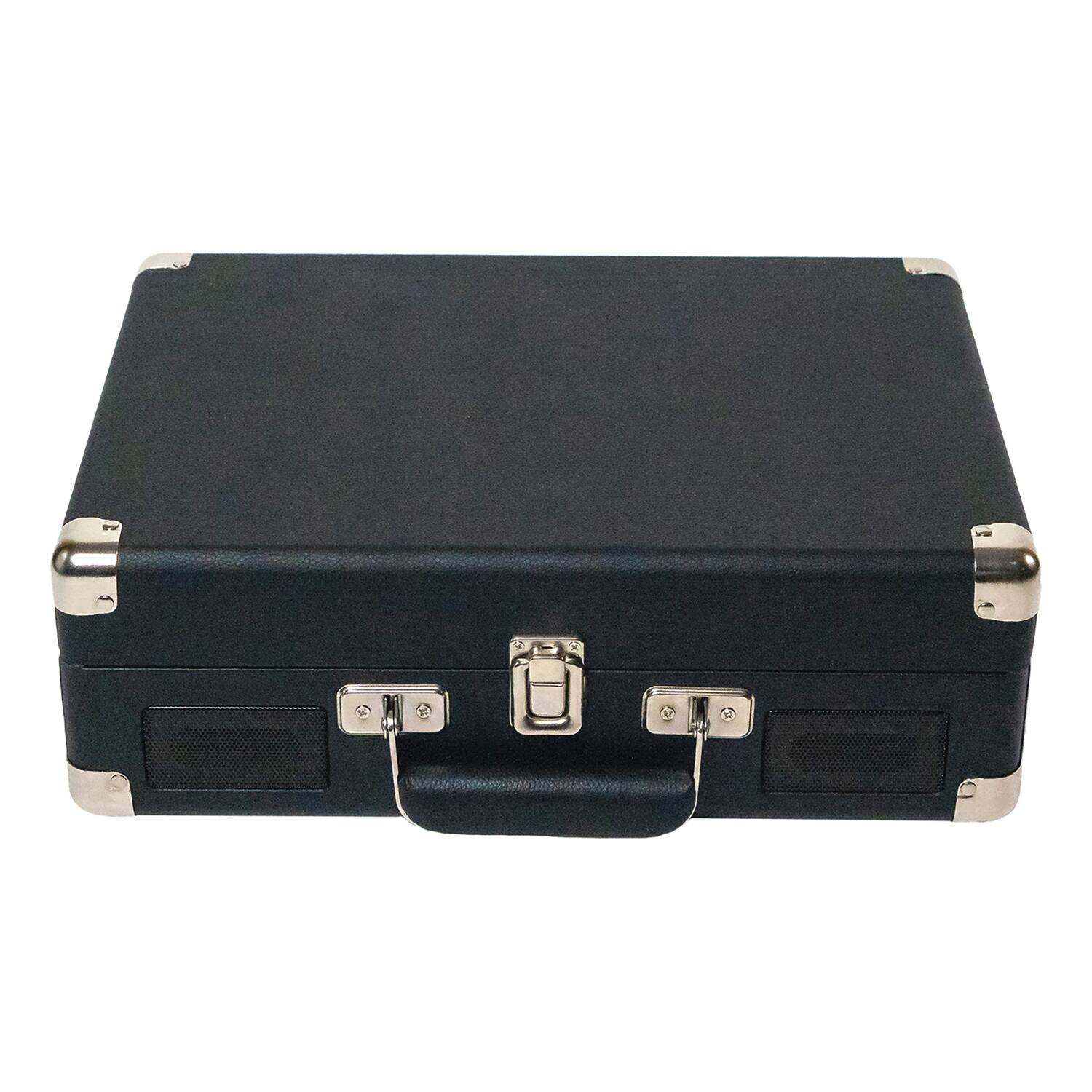 Angle. Victor - Victor Vsrp-800-bk Metro Dual-bluetooth Belt-drive Suitcase Turntable, Vsrp-800 (black) - Black.