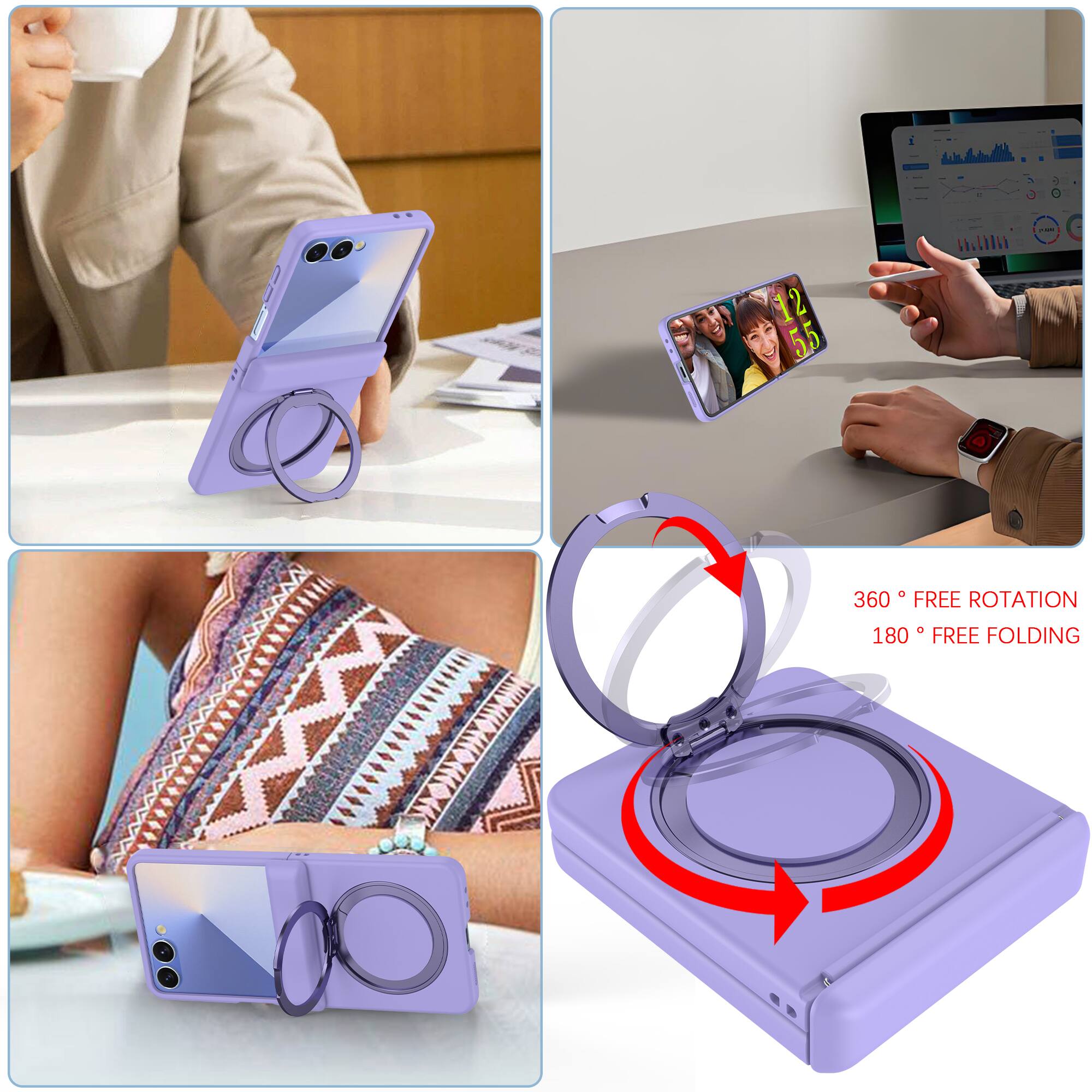 1 12 55  
360° FREE ROTATION  
180° FREE FOLDING