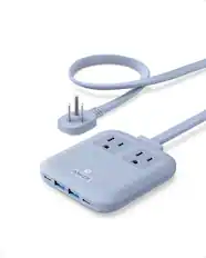 Front. Anker - Anker Nano Charging Station(67W Max) - Blue.