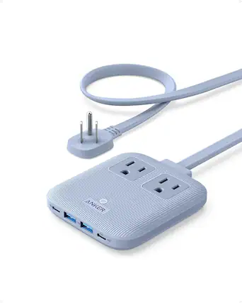 Front. Anker - Anker Nano Charging Station(67W Max) - Blue.