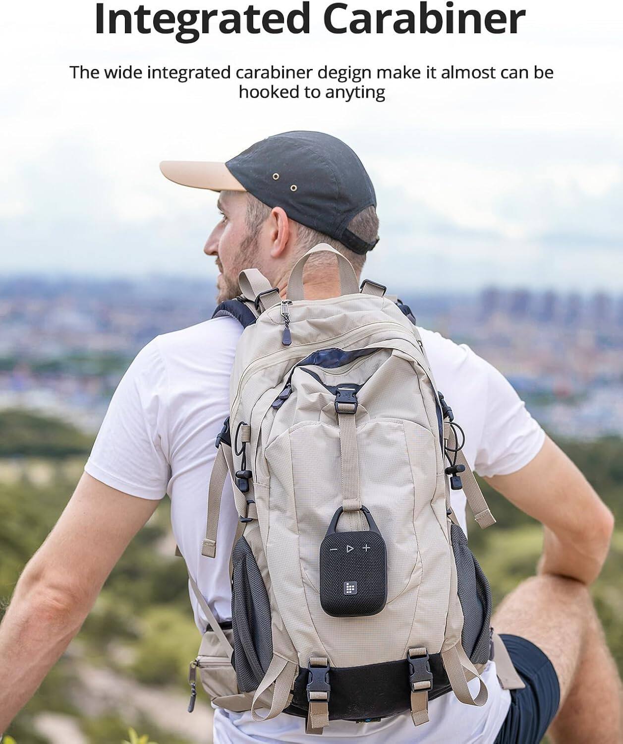 Integrated Carabiner: The wide integrated carabiner design makes it almost hooked to anything.