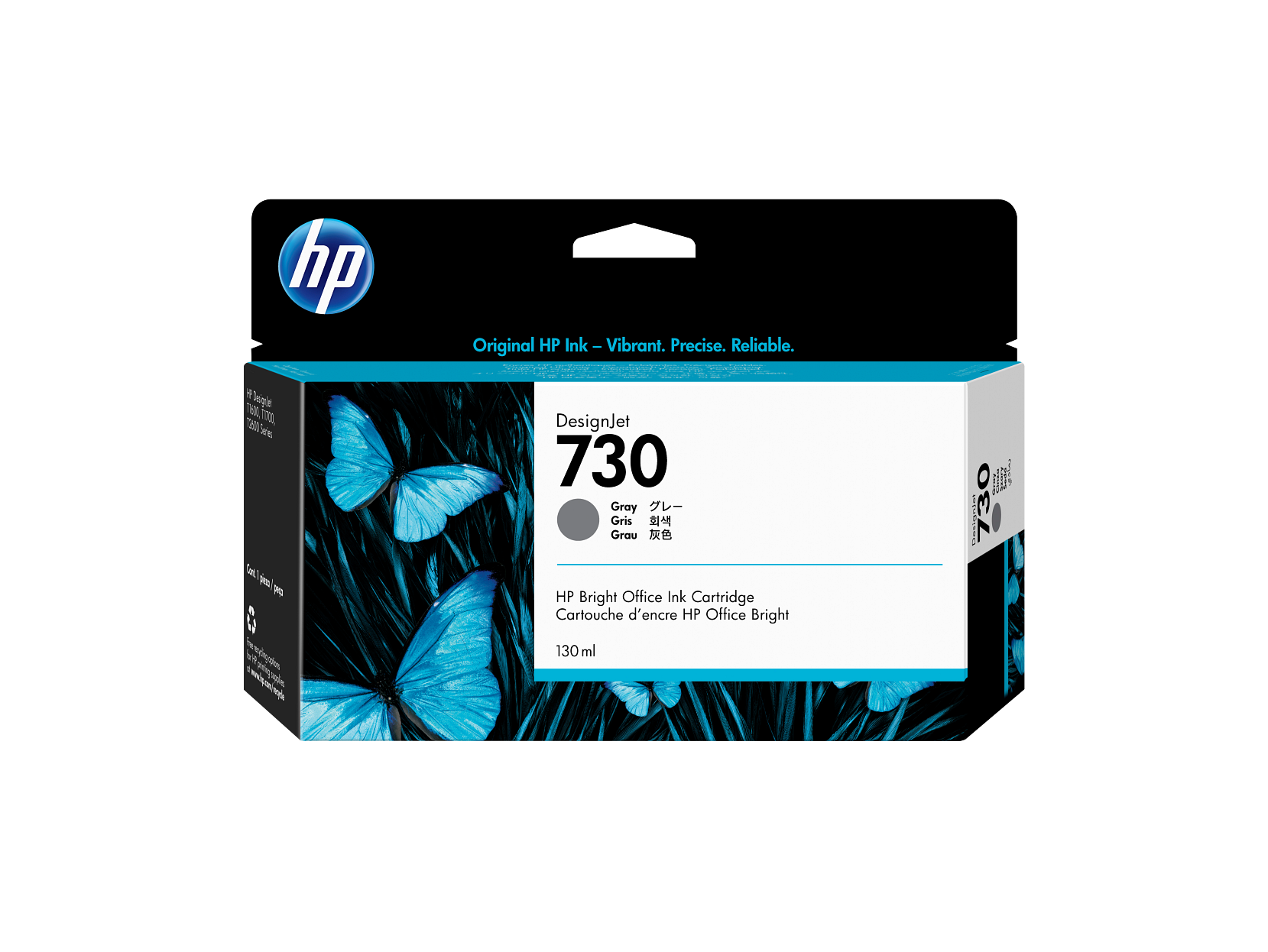 HP - 730 130-ml Gray DesignJet Ink Cartridge, P2V66A