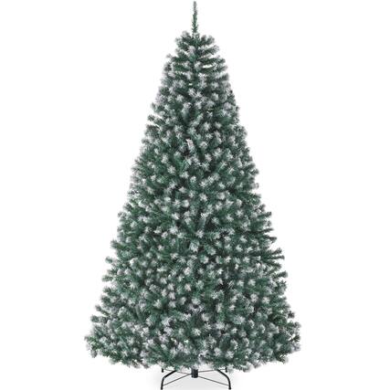 Front. Best Choice Products - Best Choice Products Artificial Frosted Christmas Tree, 7.5ft Premium Unlit Spruce Design, Dense Branches - Blue Spruce - Frosted Blue Spruce.