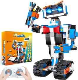 Anysun - STEM Robot Building Kit for Kids 8-12 - Remote & APP Control, Educational Coding, DIY Engineering, Rechargeable Toy Gift