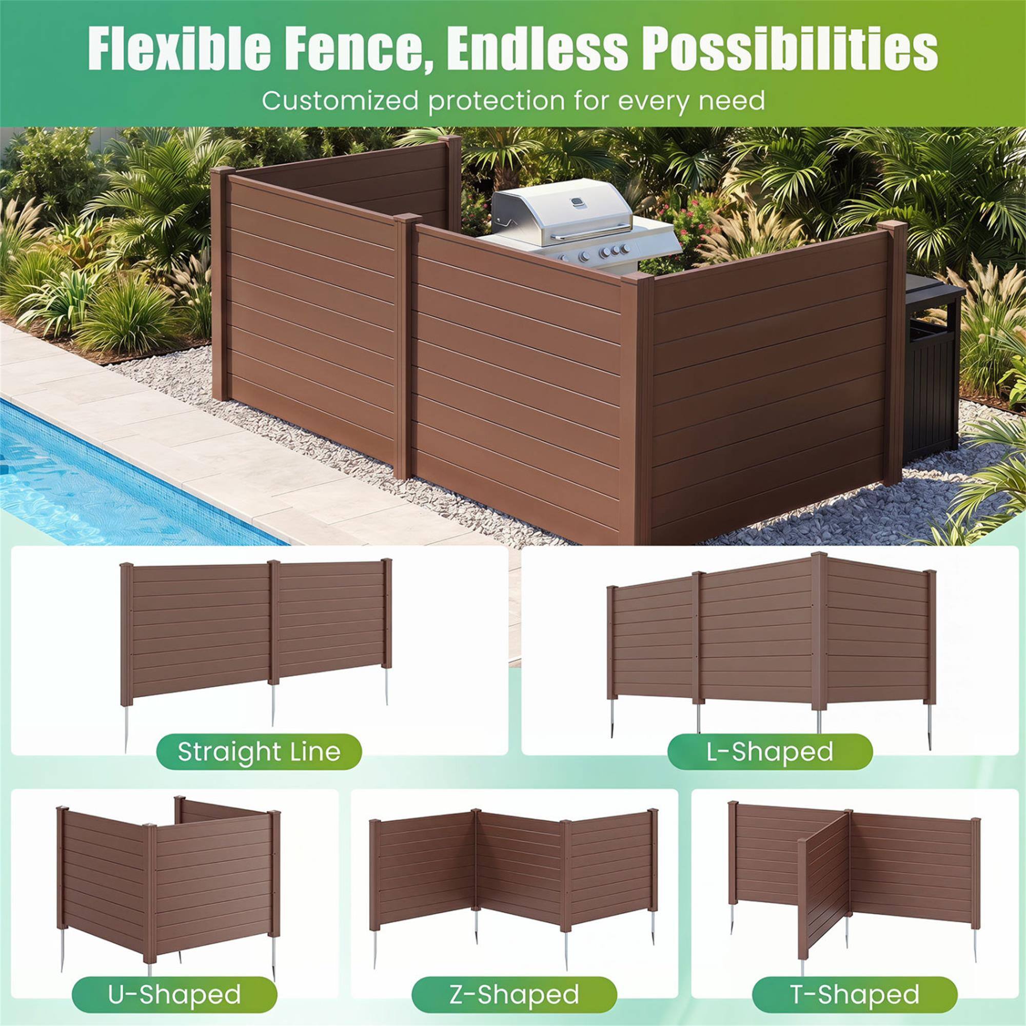 Flexible Fence, Endless Possibilities  
Customized protection for every need

- Straight Line
- L-Shaped
- U-Shaped
- Z-Shaped
- T-Shaped
