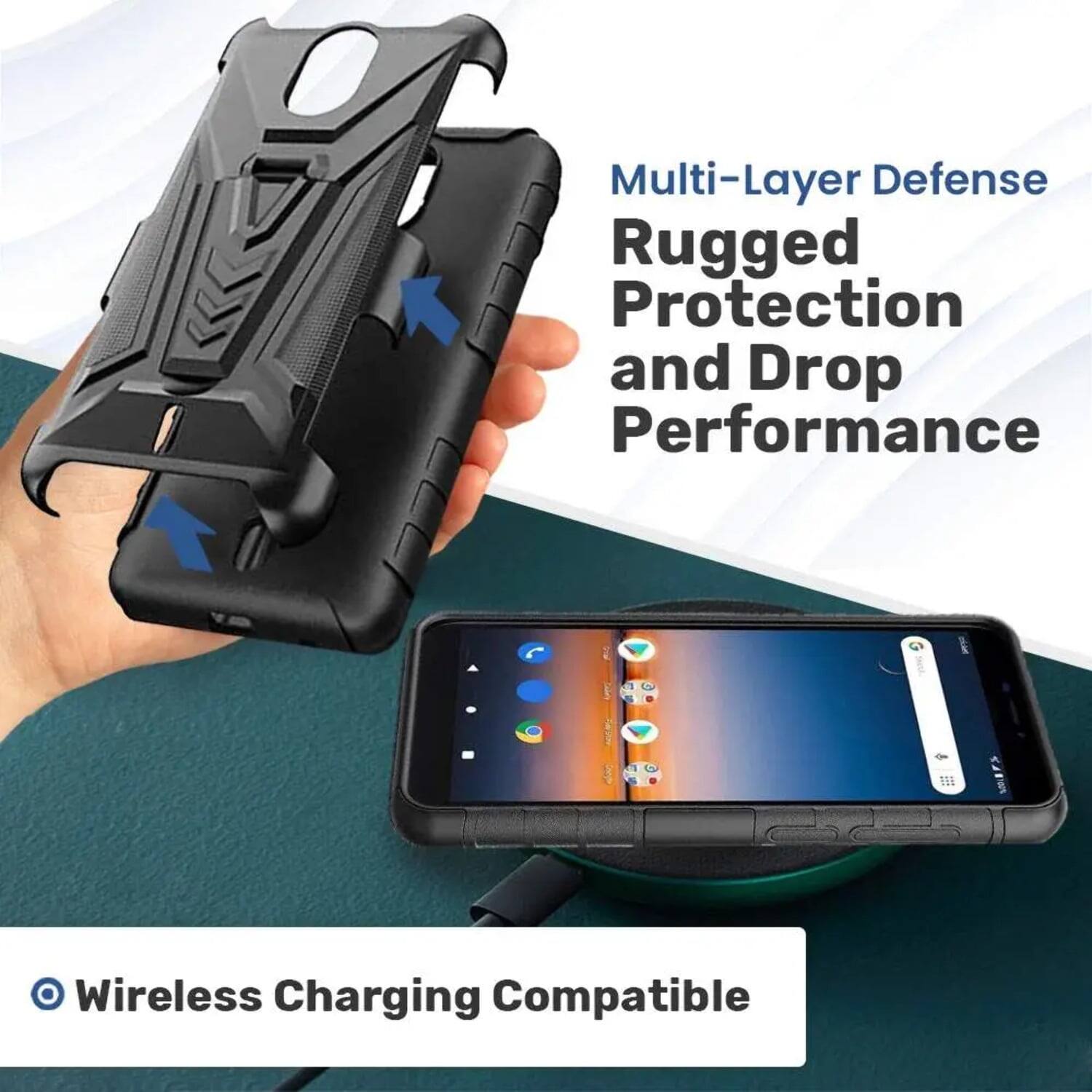 Multi-Layer Defense  
Rugged Protection and Drop Performance  
Wireless Charging Compatible