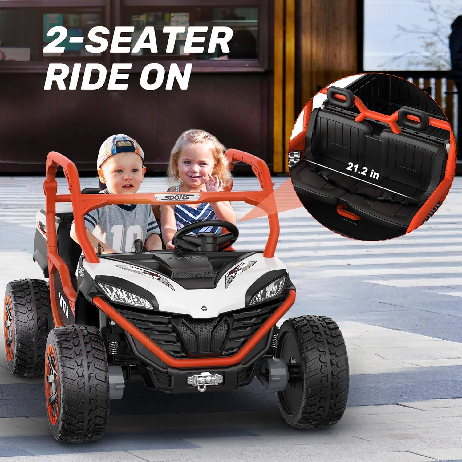 2-SEATER RIDE ON  
21.2 in  
sports  
10 PER THE  
DNG