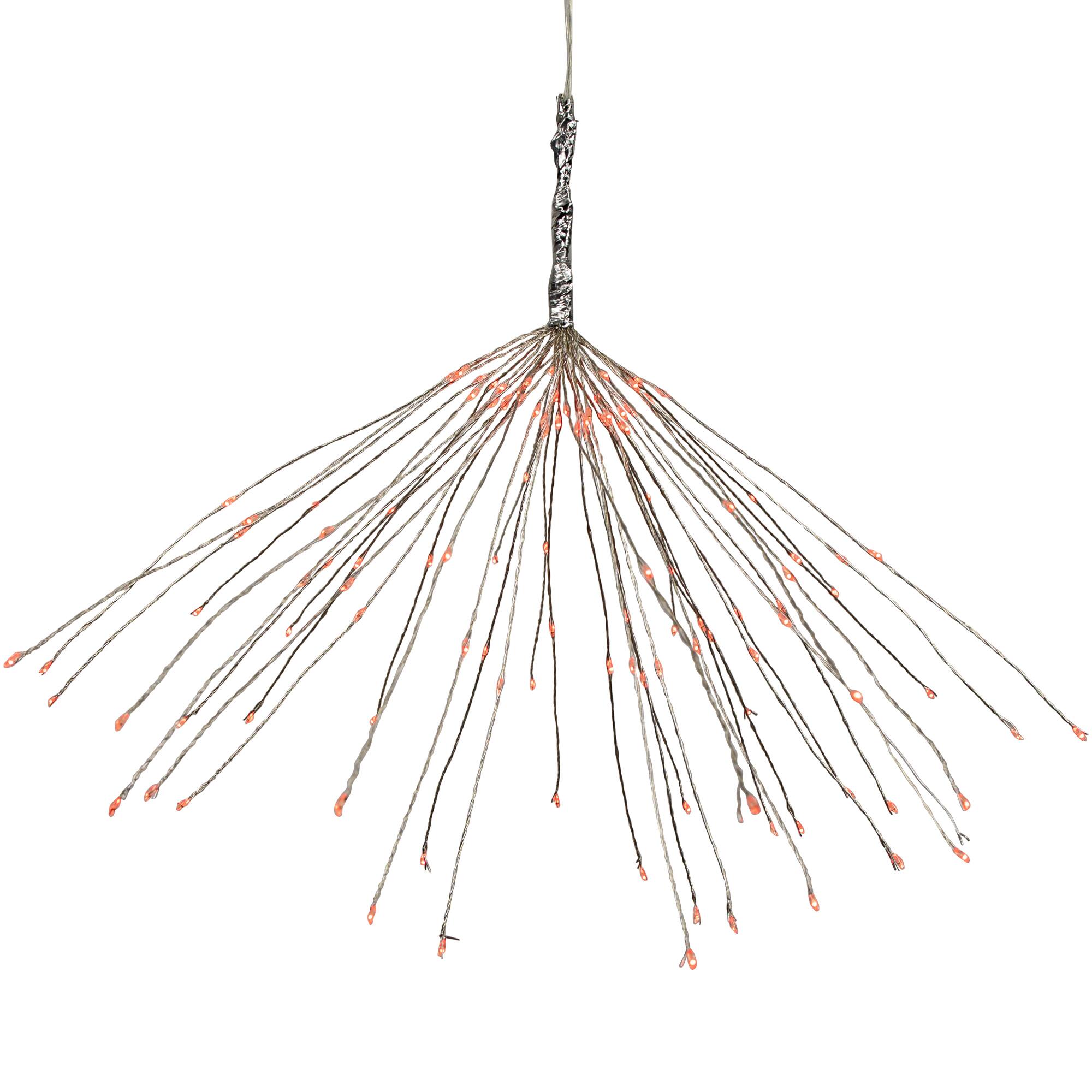 Front. Northlight - LED Lighted Firework Branch Christmas Decoration - Micro Fairy Red Lights - 20" - Red.