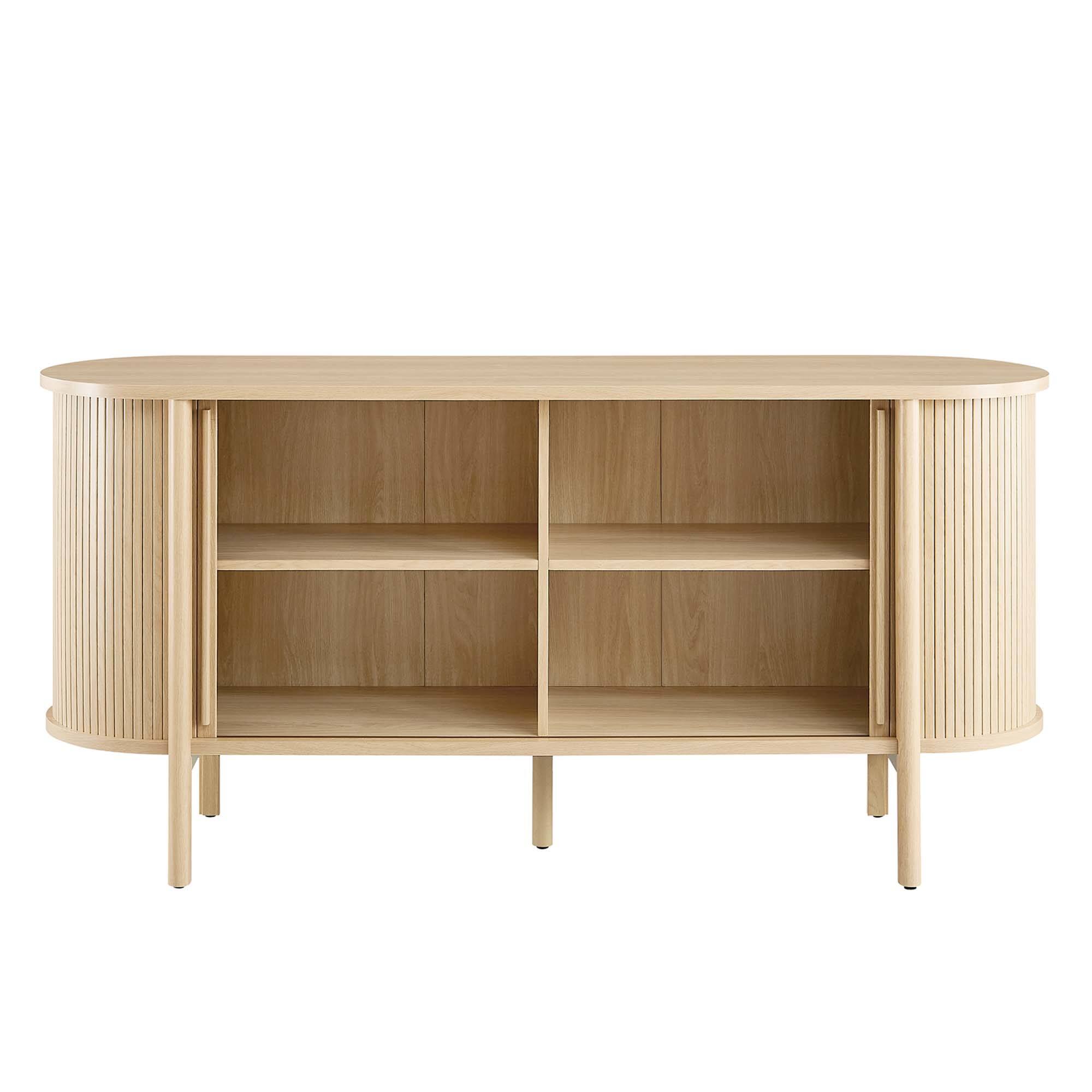 Alt View 7. Modway - Cadence 63" Curved Sideboard by Modway - Oak.