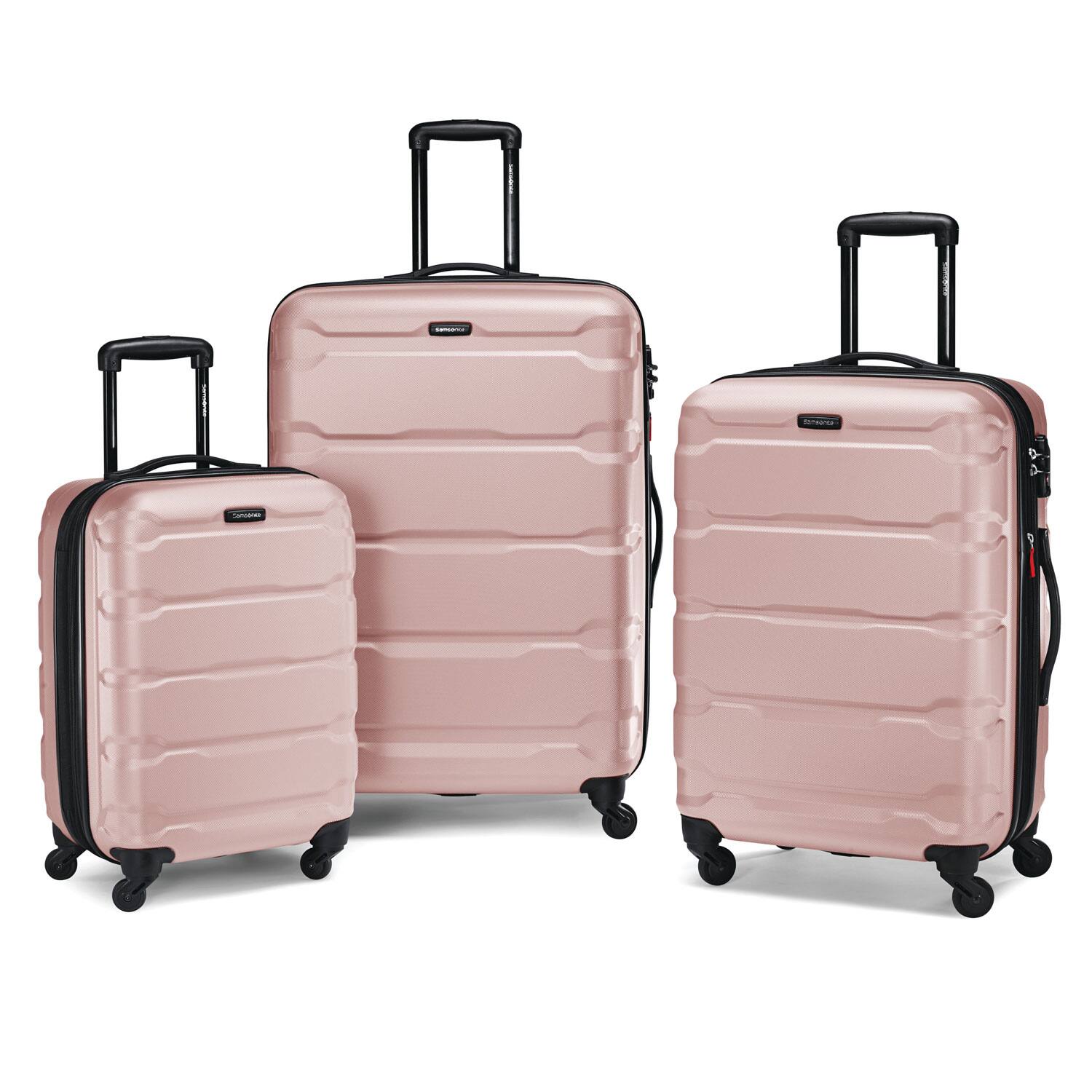Front. Samsonite - Omni 3 Piece Hardside Luggage Nested Spinner Set 68311-1694 - Pink.