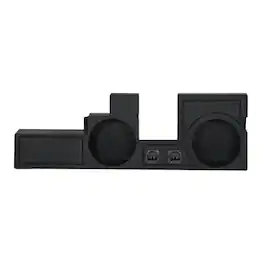 QPower - Q Power Dual 12" Ported Sub Enclosure for Ford F-250, F-350 Super Duty 2000-2025 - Charcoal Gray