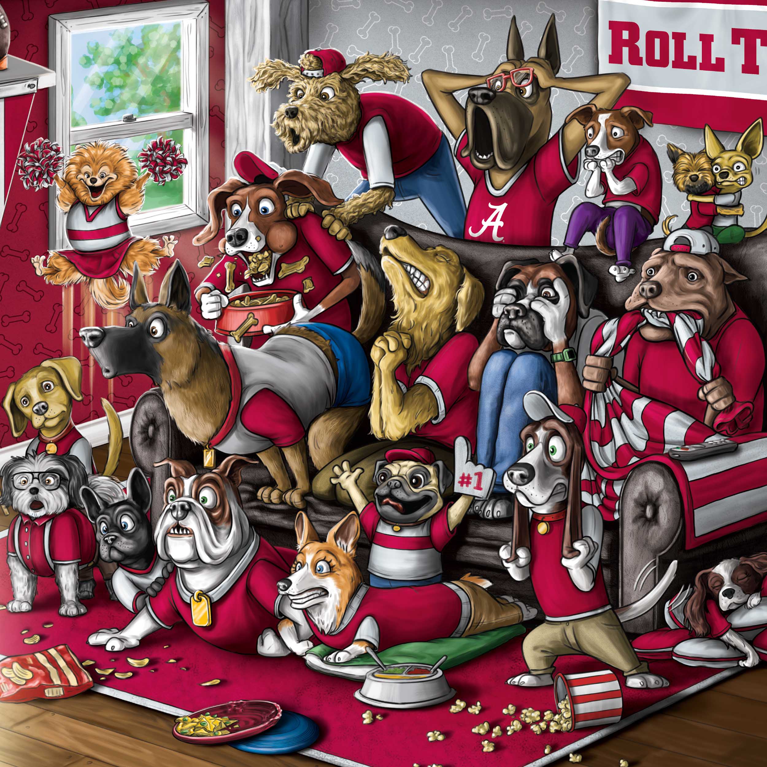 Alt View 2. YouTheFan - Alabama Crimson Tide 13.5" x 18" Purebred Fans Wall Art - Multicolor.