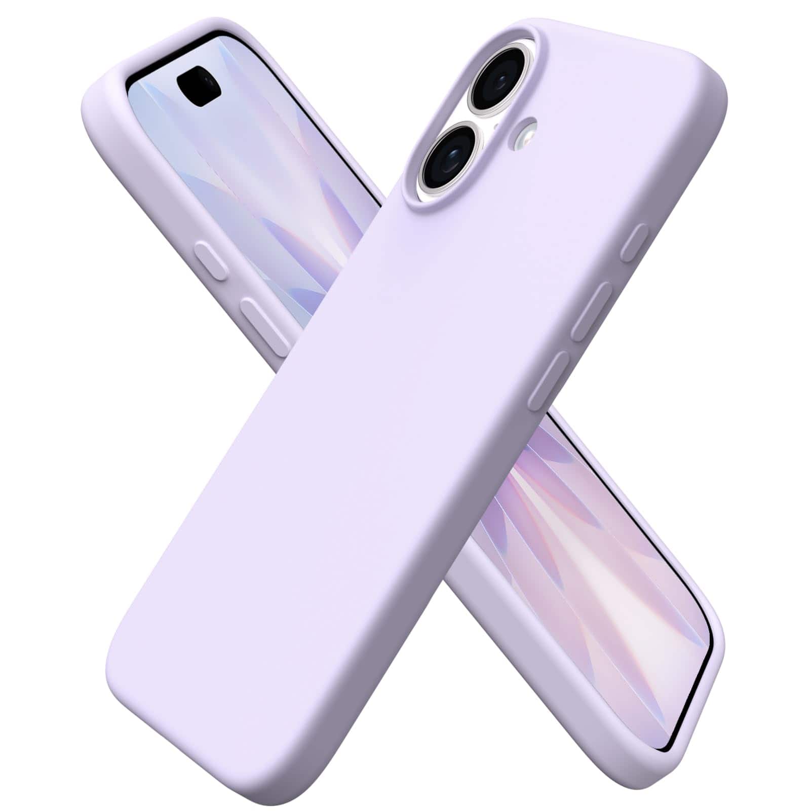 Front. Ornarto - ORNARTO Designed for iPhone 17 Case 6.3", Liquid Silicone Soft Gel Rubber Shockproof Protective Case-Light Purple - Light Purple.