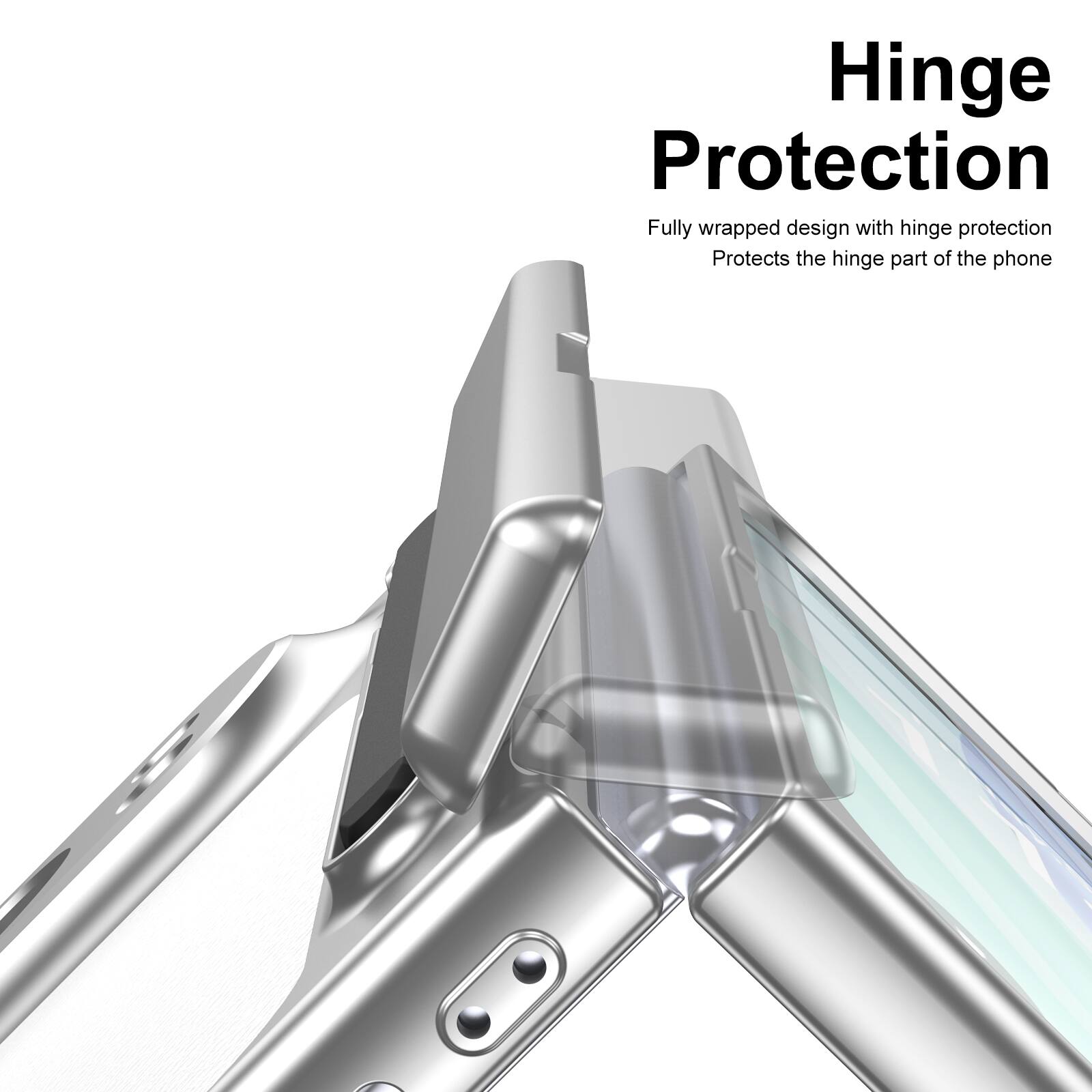 Hinge Protection  
Fully wrapped design with hinge protection  
Protects the hinge part of the phone