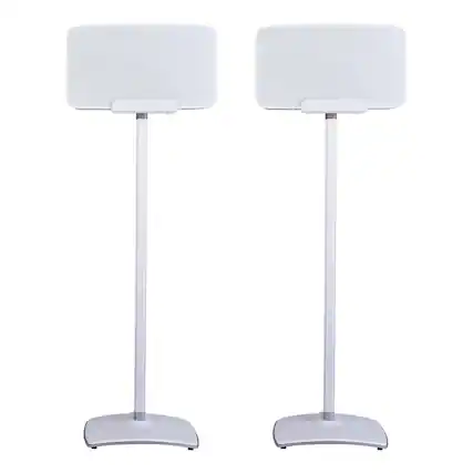 Front. Sanus - Sanus Wireless Speaker Stands Designed for Sonos Five and Play: 5 Speakers - Pair - White.