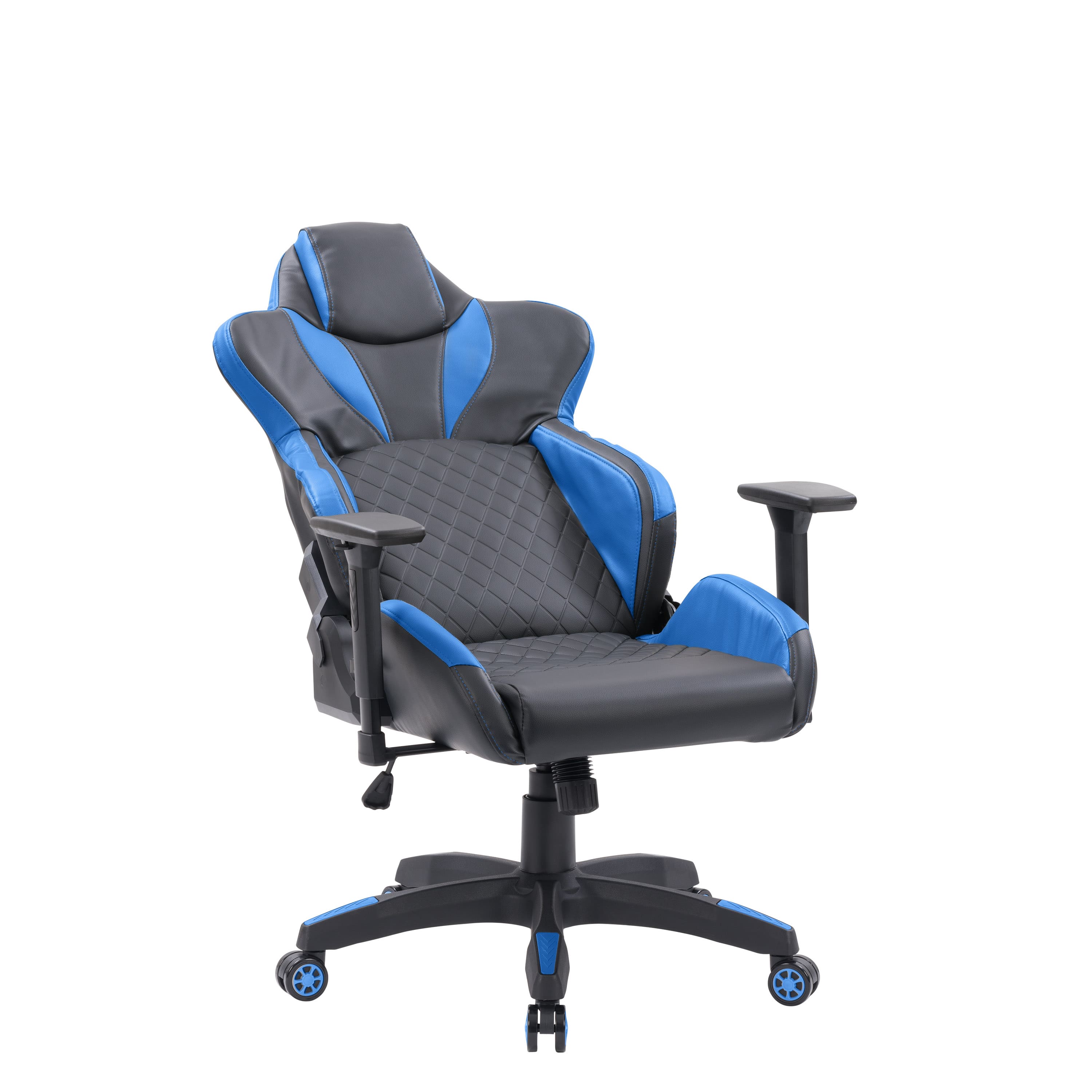 Alt View 11. CorLiving - Nightshade Gaming Chair - Black and Blue.
