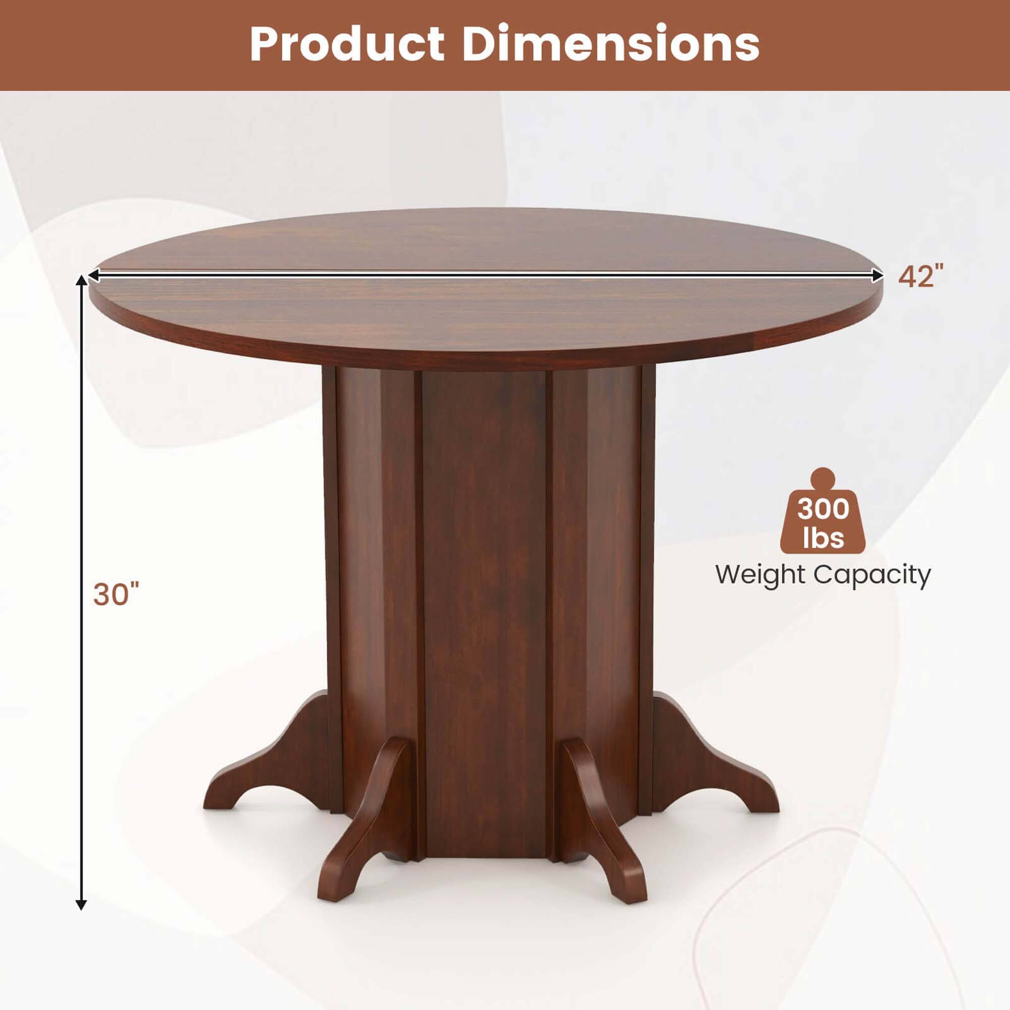 Product Dimensions: 42" in diameter, 30" in height, 300 lbs weight capacity.