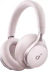 Front. Soundcore - by Anker Space One Wireless Adaptive Noise Cancelling Over-the-Ear Headphones - Pink.